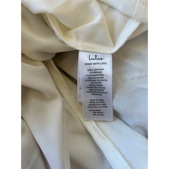 Lulus Lilja Cream Floral Maxi Dress Wedding Sleeveless Halter Women's XS NWT - Picture 6 of 7